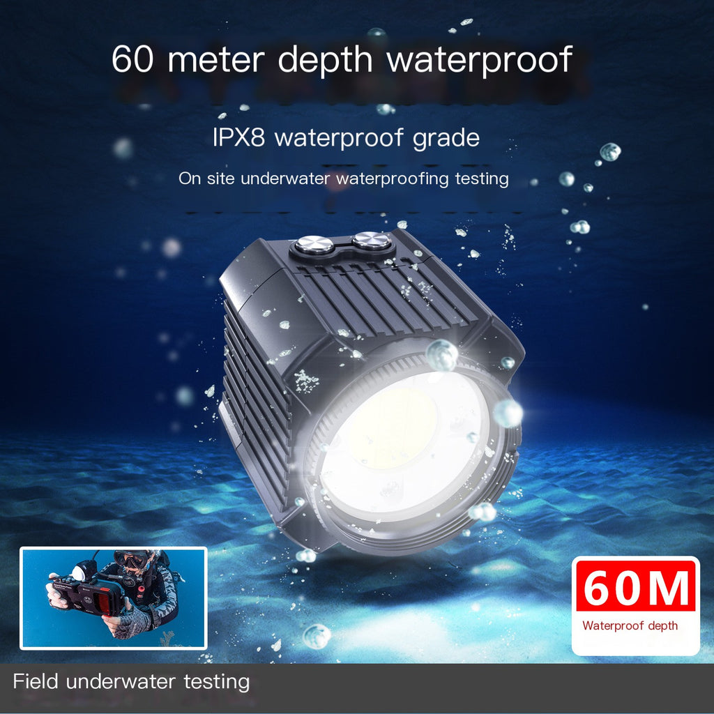 Seafrogs Underwater Video Light — 2000 Lumen, 60m Rated, White / Red / Blue